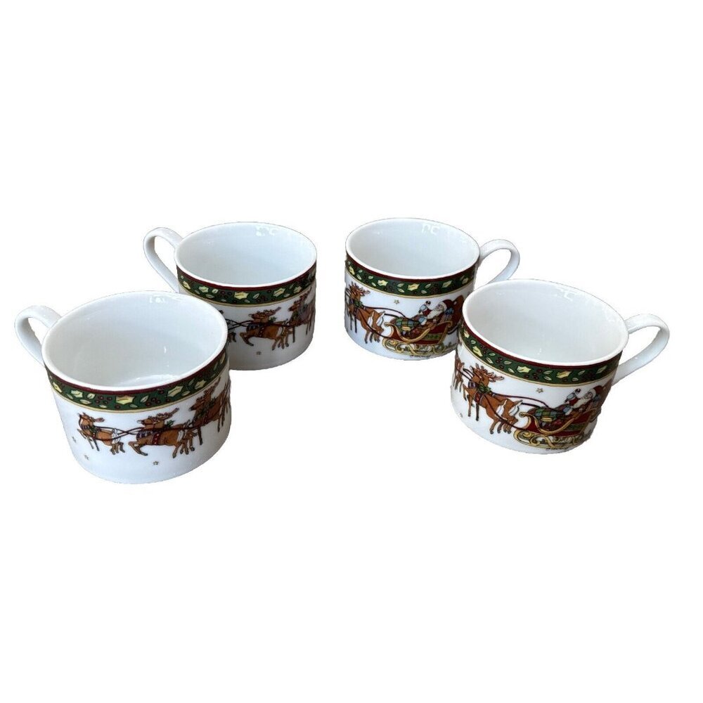Portmeirion Studio A Christmas Story Cup Mug Susan Winget Set of 4 Series 1